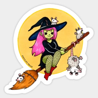 Possum Witch Sticker